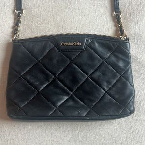 Calvin Klein | cross Body Black Leather Purse 🖤